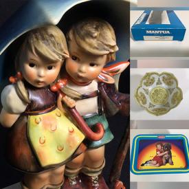 MaxSold Auction: This online auction features Hummel figurines, vintage books, comics, NIB die-cast collectibles, framed watercolors, HO trains, windsurfing gear, cast iron pieces, coins, stamps, sports collectibles, vintage Christmas ornaments, Malcolm Moran brass sculpture, bike and much more!