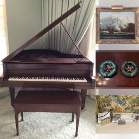 MaxSold Auction: This online auction features Gerhard Heintzman Toronto grand piano, framed wall art, Aynsley china, Royal Doulton figurines, teacup/saucer sets, Moorcraft, leather jackets, table lamps, women’s clothing, sewing machine, pocket tools and much more!