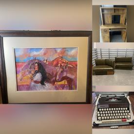 MaxSold Auction: This online auction features items such as painting Framed, Wood Furniture, Vintage Jewelry, VHS Movies, RV Chairs, Collectible Plates, Vintage Typewriters, Wine Cooler, Holders, Wall Décor and more!