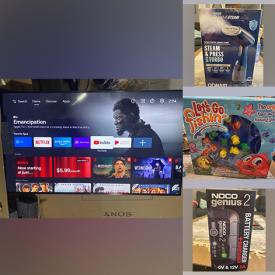 MaxSold Auction: This online auction features new in-box items such as  75” Sony Bravia TV, 43” Samsung TV, hair care appliances, lighting, small kitchen appliances, kids’ toys, women’s shoes and much more!