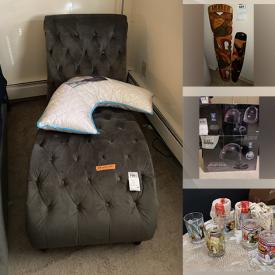 MaxSold Auction: This online auction features furniture such as a recliner couch, chaise lounge, dresser, L-shaped office desk, chairs, coffee table and others, Shark cleaner and other cleaning tools, lamps, wall art, small kitchen appliances, kitchenware, electronics, Bemis humidifier, Lladro, clothing, accessories, Brookstone daylight lamp, books and much more!