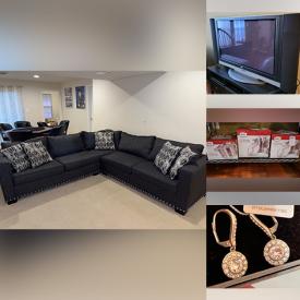 MaxSold Auction: This online auction features 51” LG TVs, new acoustic soundproof panels, Stanley Furniture nightstands, IKEA entertainment center, sectional sleep sofa and glass top desk, fitness equipment, area rugs, glassware, kitchenware, NIB small kitchen appliances, Swarovski jewelry and much more!