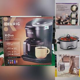 MaxSold Auction: This online auction features NIB items such as small kitchen appliances, shredder, Christmas string lights, space heaters and much more!