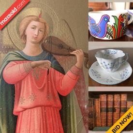MaxSold Auction: This online auction features vintage books, antique etching, Radio Flyer tricycle, poker table, camping gear, teak furniture, antique secretary desk, studio pottery, teacup/saucer sets, draperies and much more!