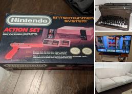 MaxSold Auction: This online auction features vintage toys, video game systems & games, RC car, novelty coolers, cedar chest, souvenir spoons, movie posters, pressure washers, power tools, comics, exercise equipment, chest freezer, TV, sectional sofa and much more!