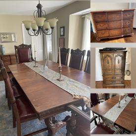 MaxSold Auction: This online auction features furniture such as an armoire, desk, floral bureau, off-white couch, swivel chair, outdoor dining set, cane armchairs and much more!