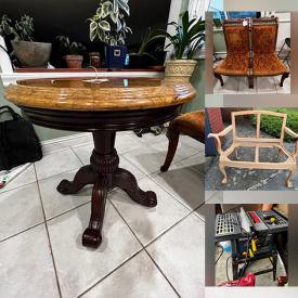 MaxSold Auction: This online auction features marble side table, fabric, furniture frames, vinyl records, Christmas lights, power tools, stone artwork, garden pots, Yamaha mixer, air compressor, watches, framed artwork, iMac and much more!