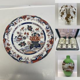 MaxSold Auction: This online auction features fine china such as Wedgwood and Spode, Murano glass, custom jewelry, women’s shoes, lamps, silverplate, home decor and much more!