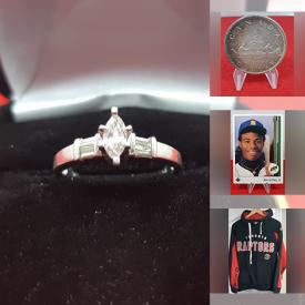 MaxSold Auction: This online auction features gold jewelry, hat collection, Canadian silver coins, Hoodie - Toronto Raptors, trading cards, clothing, mini puck collection and much more.