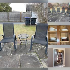 MaxSold Auction: This online auction features Light up trees, porch rocker, light up Christmas décor, office supplies, frames, iRobot vacuum, wall art and home décor, sleeping bags, air mattresses and pump, outdoor rocking chairs and outdoor chairs. Also includes hanging chair, chaise loungers, anti-gravity chair, ladder and Durban bike. Includes Bike, couch, pewter bar ware, vase and decanter, Christmas lights, art supplies, craft supplies and Legos. Also includes fitness gear, miniblinds, electric supplies and metal framed mirror. Includes area rug, mirrored chest, plant stand, craft table, storage cart, storage towers, desk and much more!