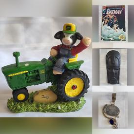 MaxSold Auction: This online auction features toys, sports collectibles, vintage postcards, stamps, sports trading cards, coins, jewelry, comics, carved African mask, shaving collectibles, vinyl records, vintage books, binoculars and much more!