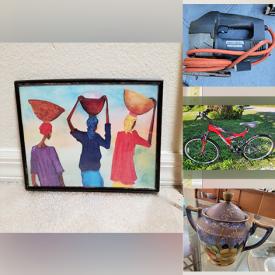 MaxSold Auction: This online auction features framed artwork, heaters, vintage table lamp, TVs, power & hand tools, bicycle, crystal glasses, decorative plates, yard tools, teacup/saucer sets, small kitchen appliances and much more!