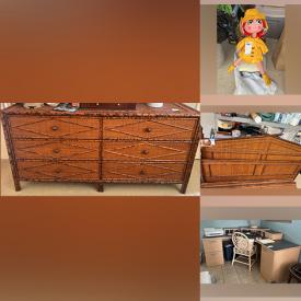 MaxSold Auction: This online auction features furniture such as a sofa, coffee table, dining table, chairs, china cabinet, wicker wood dresser, nightstands and others, area rugs, wall art, ceramics, vases, LPs, Kodak Carousel, Miel vacuum, Art Fest posters, rugs, handmade doll, vintage tackle box, Holly Hobbie cups and saucers, decor, wig, linens and more!