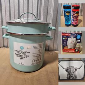 MaxSold Auction: This online auction features new items such as small kitchen appliances, glassware, pet supplies, wall decor, tablet cases, storage tins, children’s toys, ukulele, TV mounts, linens, vent covers and much more!