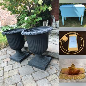 MaxSold Auction: This online auction features patio furniture, garden art, amber glass, sports collectibles, games, vinyl records, vintage books, puzzles, toys, coins, jewelry, yarn, party supplies, crocks, audiobooks, games, activity books, small kitchen appliances, DVDs, and much, much, more!!!