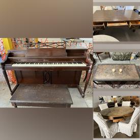 MaxSold Auction: This online auction features items such as Banker\'s Desk,  Studio Piano, Bench, Coffee Table, Commercial Stove, Entertainment Center, Sofa, Pillows, Bar Stool and much more!