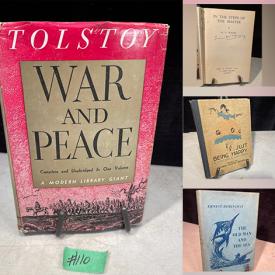 MaxSold Auction: This online auction features antique & vintage books such as Elson Grammar School Reader, Just Being Happy, Textbook of Medicine, Audubon, The Boy’s Own, History of the Bible, and much, much, more!!!