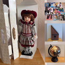 MaxSold Auction: This online auction features Coca-Cola porcelain dolls, Coca Cola doll cradle, wagons, state bears, LP records, Coca-Cola bowls, paintings, cowboy hats, Kindle nook, globes, antique decorative bowl, zither, banana tree, wooden figure from India and much more!