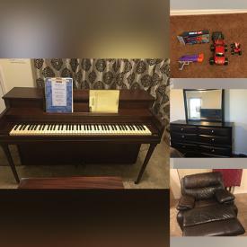 MaxSold Auction: This online auction features dresser, lamps, antique piano, vacuum, bicycle, electric blower, dumbbells, dining table chair, wet dry vac, car camera, walker, folding table, bedframes, hangers, Shimano bike and much more!