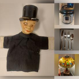 MaxSold Auction: This online auction features an Edward Bergen Charlie hand puppet and other vintage toy puppets, vintage purses, fragrances, vintage Christmas decor, Tiffany style lamp, crafting supplies, vintage ceramic Christmas tree, Egyptian tagine, Instant Pot Duo Nova, vintage Ashton Drake Carlton ornaments, vintage Christmas lights and much more!