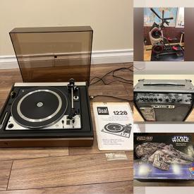 MaxSold Auction: This online auction features items such as Guitar Amp, Audio Music box, Universal Remote, Asus Monitors, Record Player, Vacuum Cleaner, Clocks, Record Player, books and much more!