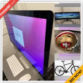 MaxSold Auction: This online auction features iMac computers, curved monitors, autograph helmet, NIB hair dryers, NIB hair straighteners, new ChatterVOX, new bicycle, lighthouses and much more!