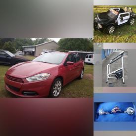 MaxSold Auction: This online auction features 2013 Dodge Dart, vintage hobnail milk glass lamps, rolling medical carts, jewelry, TV, ride-on kids cars, power yard tools, telescope, loose gemstones, new beauty products, sports equipment, solar lights and much more!