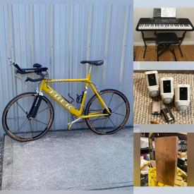MaxSold Auction: This online auction features a trek racing bike, kid\'s keyboard, jewelry units, lamp, Ring security cameras, linens, kitchenware, electric heater, office supplies, children’s ukulele, Denver guitar, Asian charger, art glass, clothing, accessories and much more!