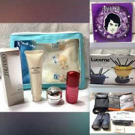 MaxSold Auction: This online auction features new beauty products, NIB perfumes, cosmetic storage box, vinyl records, small kitchen appliances, binoculars, new streaming kit, new VR headset, new zippers, new work clothes, Swarovski crystal jewelry, stamps, golf accessories, video games, fishing reels and much more!