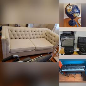 MaxSold Auction: This online auction includes 37” Samsung TV, NIB bathroom sink, Star Wars Lego, small kitchen appliances, furniture such as tufted sofa, side tables, bar stool, bed frames, power tools, Fender amp, Bose speakers, recording equipment, DVDs, books, exercise equipment, commercial sewing machines, bicycles, and much more!