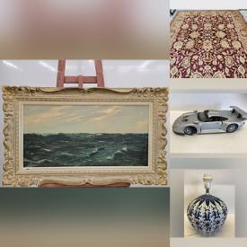 MaxSold Auction: This online auction features original oil paintings, original watercolour paintings, framed prints, hand-knotted carpets, diecast model cars, lamps, books, vintage clocks, and much more!