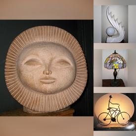 MaxSold Auction: This online auction features Paul Bellardo terracotta sculpture, MCM wave lamp, Tiffany Style stained glass lamp, vintage sewing machine, David Cation artwork, Toby jug, vaseline glass, art glass, Art Deco lamps, teacup/saucer sets and much more!