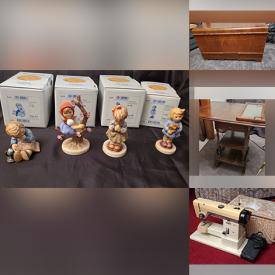 MaxSold Auction: This online auction features furniture such as an occasional table, china cabinet, tea cart, cedar chests and others, Hummel figurines, linens, Swarovski, Limoges, accessories, wall art, Lionel train set, RC vehicles, kitchenware, small kitchen appliances, dolls, Pfaff sewing machine, Yamaha guitar, Technics turntable, collector plates, office supplies, books, seasonal decor, Sadler tea set, Willow Tree figures and much more!