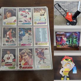 MaxSold Auction: This online auction features collectibles such as sports trading cards, Cabbage Patch dolls, He-Man, WWE and collector plates with COA, video games and consoles such as Xbox, Wii, and PS4, electric snow thrower and much more!