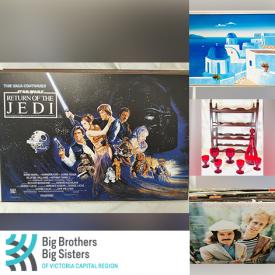 MaxSold Auction: This Charity/Fundraising online auction features kids\' boots, men’s shoes, Star Wars collectibles, binoculars, miniature tea accessories, vintage Wade mug, jewelry, Sherry Loehr artwork, vinyl records and much more!