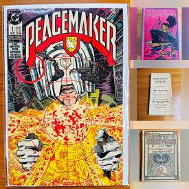 MaxSold Auction: This online auction features vintage and modern comics such as Peacemaker, Ghost Rider, X-Men, Superman, The Avengers and Batman, antique and vintage books, vintage postcards and much more!