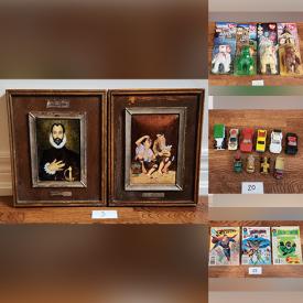 MaxSold Auction: This online auction includes nesting tables, shelving units, Ikea desk and others, wall art, books, vases, Sony cassette recorder, VHS, jewelry, accessories, toys, mirror, serving trays, copperware, vintage puzzles, comics, Royal Doulton figurine, Playstation 3, tarot cards and more!