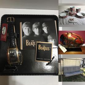 MaxSold Auction: This online auction features The Beatles Watch Set, sterling silver, handbags, art glass, costume jewelry, fine china, CDs, musical instruments, NIB Japanese serving ware, 26” Insignia TV, wooden chair, vintage table, scrapbooking supplies, Cricut, dollhouse kits, holiday decor, basketball hoop and much more!