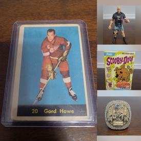 MaxSold Auction: This online auction features WWE collectibles, Coca-Cola fridge, classic video game consoles,  Funko Pops, hockey skates, hockey collectibles, replica rings, sports trading cards and much more!!