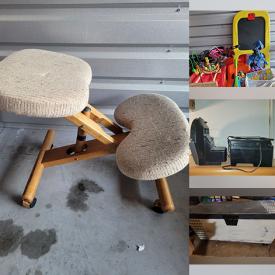 MaxSold Auction: This online auction features exercise equipment, furniture, toys, wicker chairs, baby & toddler clothes, yarn, craft supplies, power tools, industrial sewing machine, jewelry boxes, art supplies and much more!