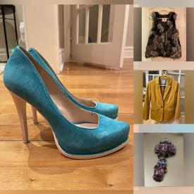 MaxSold Auction: The online auction features formal & non-formal dresses, high heels, jeans, sunglasses, jackets, parka, snow pants, mixing bowls, yoga mats, ring light, office supplies, steel-toe boots, and much more!