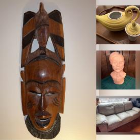 MaxSold Auction: This online auction features framed artwork, studio pottery, antique stool, vintage costume jewelry, steins, arrowheads, hurricane lamps, vintage upright piano, TV, leather sofa, small kitchen appliances, cookie jar, decorative plates and much more!