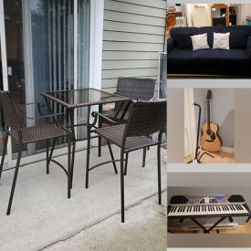 MaxSold Auction: This online auction features patio furniture, BBQ grill, sectional sofa, area rugs, solar lights, trundle day bed, lingerie dressers, YA books, rocker recliner, curtains, costume jewelry, acoustic guitar, gravity chairs, platform bed and much more!