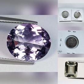 MaxSold Auction: This online auction features vintage jewelry, coins, banknotes, loose gemstones such as amethysts, citrine, peridot, aquamarine, labradorite, opals, moonstones, and much more!