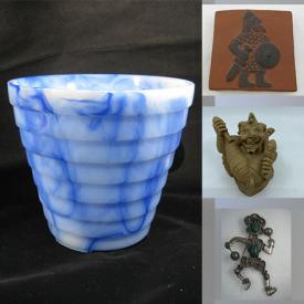 MaxSold Auction: This online auction features Blue Willow, lighters, beer stein, Brownie Downing wall plates, Toby jug, watches, sports trading cards, art glass, vintage bottles & tins, coins, stamps, Wade figurines, porcelain figures, souvenir spoons, sports collectibles, sterling silver jewelry, silk ties and much more!