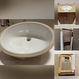 MaxSold Auction: This online auction features new items such as farmhouse sink, glass vessel sinks, vanity with granite top, linen towers, cabinet hardware, faucets, shower doors, bathroom accessories and much more!