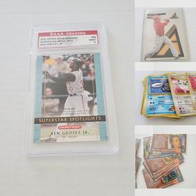 MaxSold Auction: This online auction features Pokemon cards, sports trading cards, sports books, pop culture trading cards and much more!