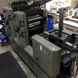 MaxSold Auction: This online auction features several commercial Printing Presses that will need a forkift to remove. In addition, this auction features the Shelving Unit's that the ink for the presses are stored in and the Ink. As well as a Canon Fax Phone, a Ricoh Copier, a Duosans Scanner, a HP "all in one", a Kimosetter, a commercial Plate Punch, a commercial Paper Cutter, a Nu Ark Plate Burner, a commercial Laminator, a Paper Drill, a commercial AutoFolder, a commercial Conveyor Unit. As well office furniture: desks, filing cabinets, bookcases, chairs, a Light Table, office Kitchen Supplies and much more!