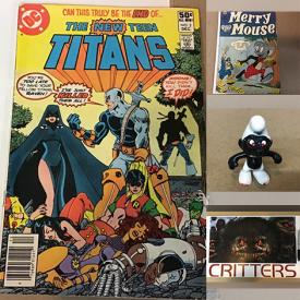 MaxSold Auction: This online auction features comics, Star Wars collectibles, sports collectibles, Pokemon cards, vintage Smurf collectibles, B-movie Art prints, vinyl records, Wade Tea figurines, lapel pin collection, gaming dice & cards, YuGiOh cards, Lego people, storage cases, fantasy novels, marbles, Funko Pops, lunchboxes and much more!
