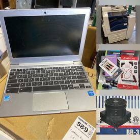 MaxSold Auction: This online auction features Chromebooks, PC towers, retail wall hangers, security cameras, stereo systems, computer monitors, register drawers, receipt printers, Xerox copiers and printers, floor safes, office chairs, ladders, cubicle panels, refrigerator-freezers, lighting, flooring and much more!